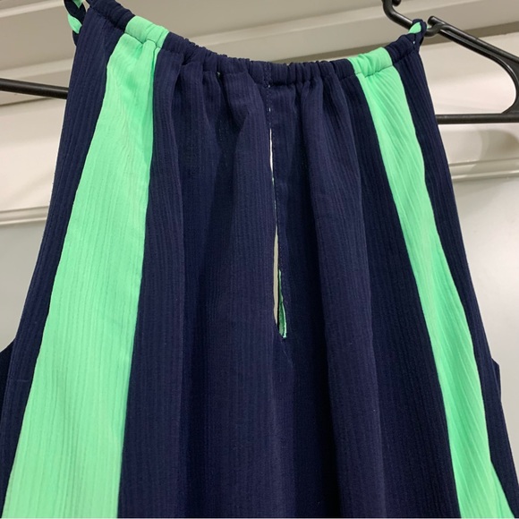 New York & Company (NY&Co) Colorblock Navy and Mint/Tile Green Maxi Dress. XS - Picture 9 of 16